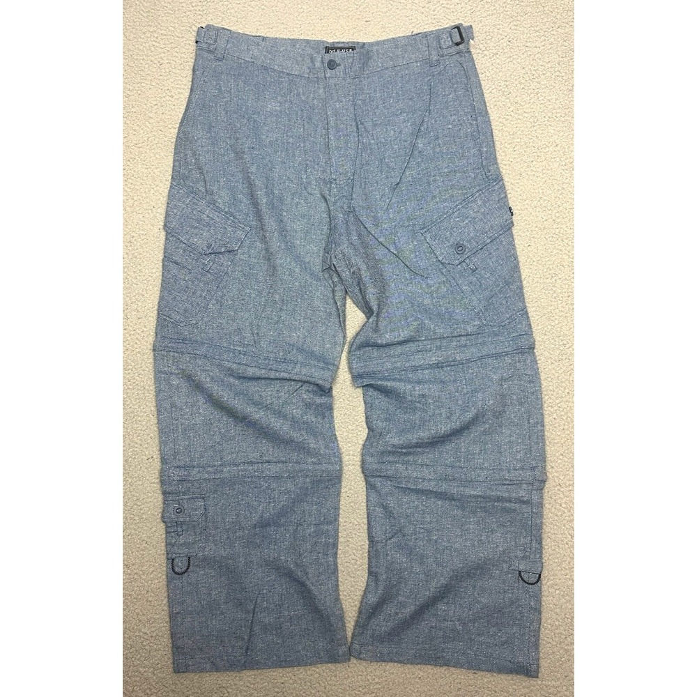 Vintage Y2K Delf Baggy Cargo Pants Mens 40 x 32 Wide Leg Hip Hop 90s Rap